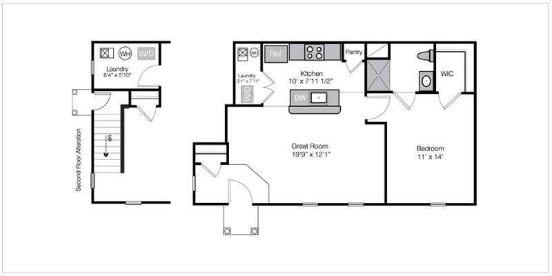 Bentley Flat Floorplan | Farms at New Albany Park Apartments