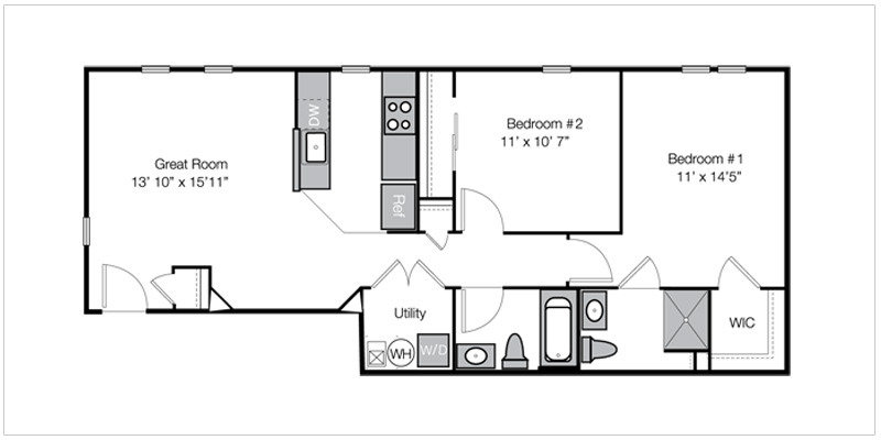 Stansbury Flat Floorplan | Farms at New Albany Park Apartments