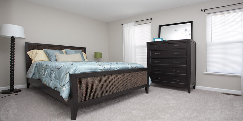 Bentley III Townhome Master Bedroom | The Mill at Georgetown Apartments in Kentucky